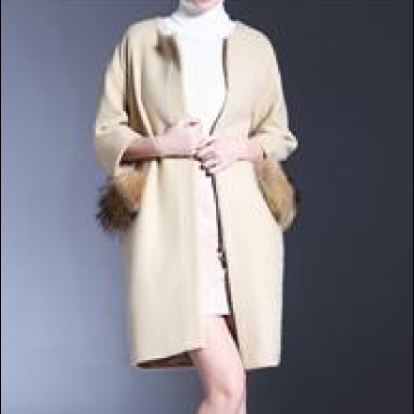 Danting Lisi Wool Blend  Coat in Khaki, XL fits L - Picture 2 of 2